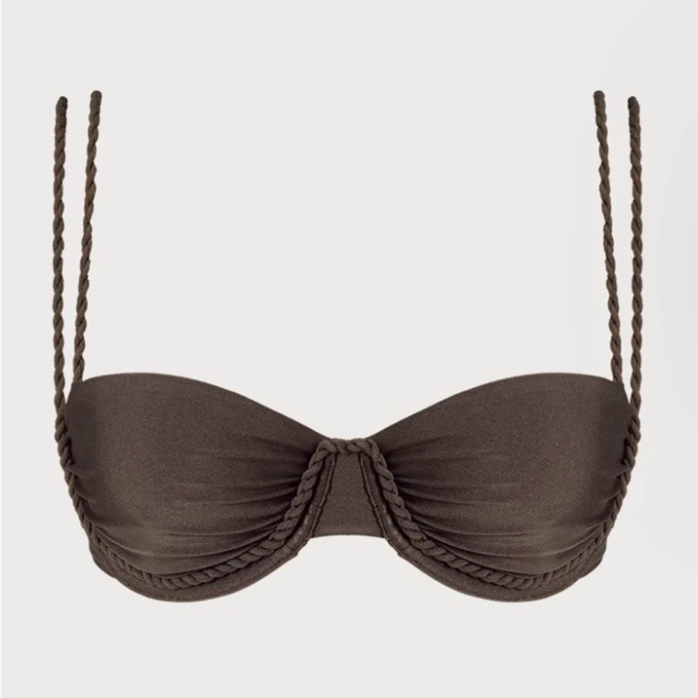 Berlook Dark Coffee Double Strap Underwire Bikini Top